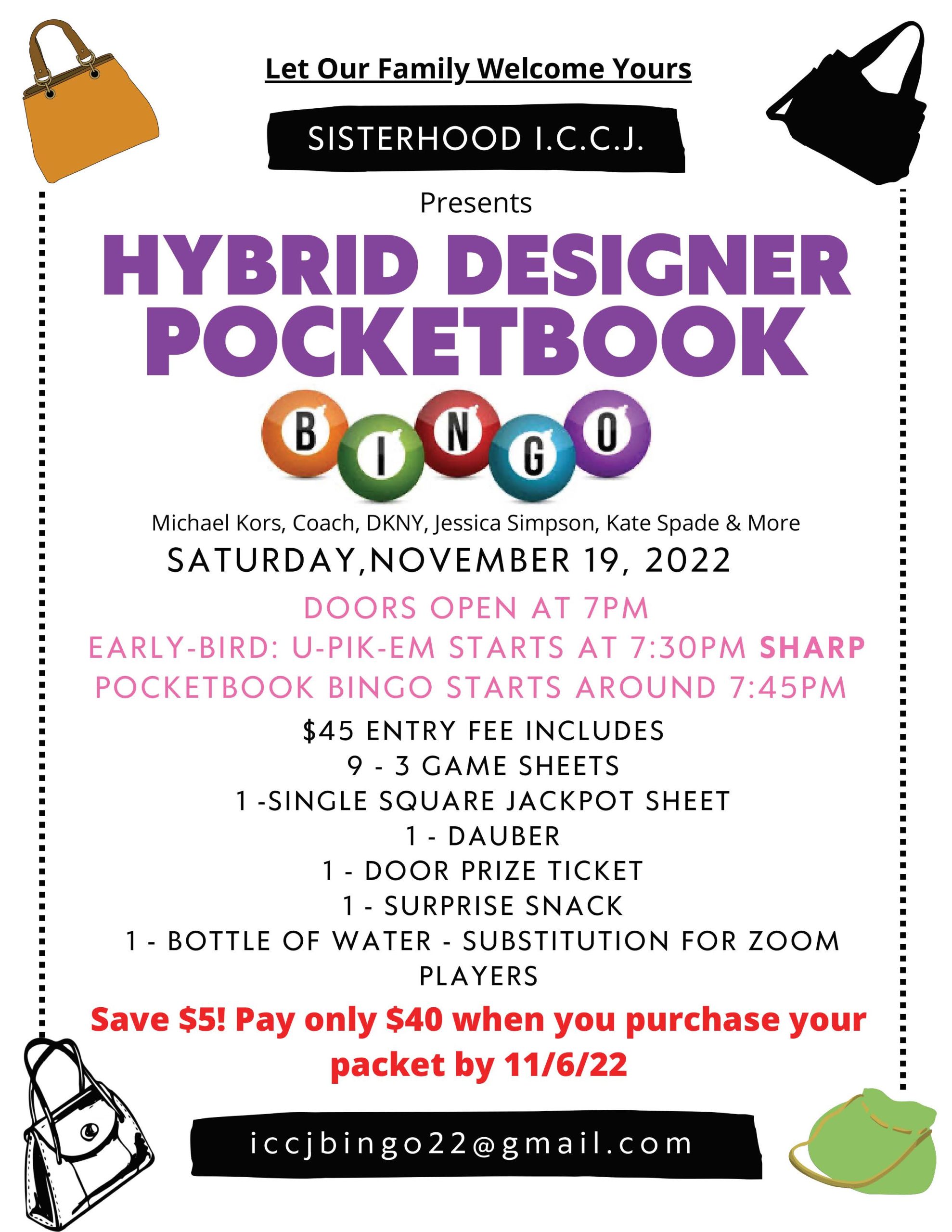 Hybrid Designer Pocketbook Bingo Israel Center of Conservative